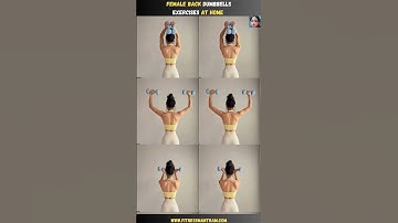 Back Fat Exercises for Women With Dumbbells at Home #shorts #dumbbells #fitnessmantram