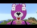 MEGA FORTNITE PINK BEAR TAKES OVER MINECRAFT!!!