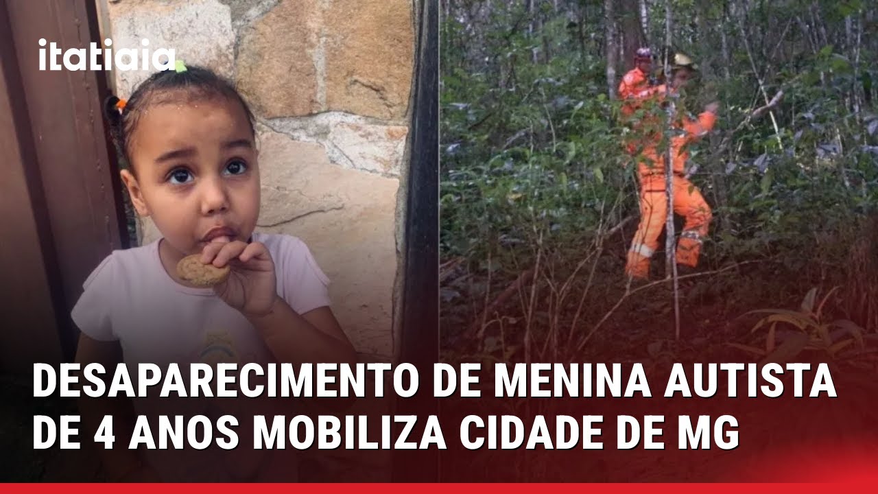 DESAPARECIMENTO DE MENINA AUTISTA DE 4 ANOS MOBILIZA CIDADE DE MG; MÃE TEME RAPTO EM ESTRADA