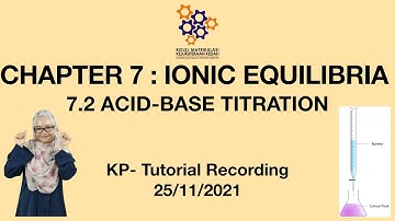 Tutorial 7.2 Acid-Base Titration (Recording)