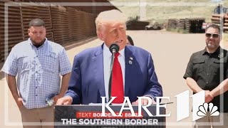 Former President Donald Trump talks border security on visit to Arizona/Mexico border