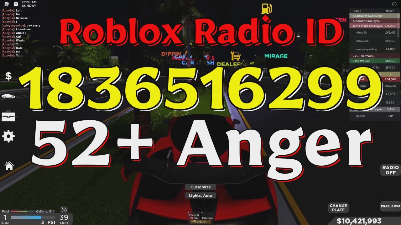Anger Roblox Radio Codes/IDs - YouTube