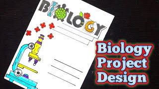 How to draw Biology border design on paper for project work/biology project file decoration/Biology