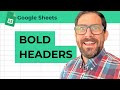 Bold Header on All Sheet Tabs