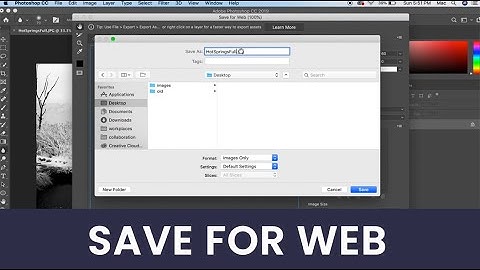 How to Save For Web in Photoshop #saveforweb #photoshoptutorial
