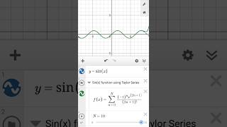 make sine wave using taylor series #shorts #maths #mathshorts #mathskills #desmos #geogebra
