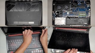 Acer Nitro AN515-43 Series N18C3 AN515-43-R0YM Disassembly RAM SSD Hard Drive Upgrade Battery LCD