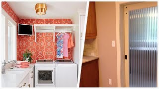 75 All Cabinet Finishes Red Laundry Room Design Ideas You'll Love 🎀