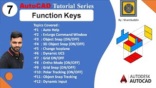 Celebrity #7 | Use of Function Keys (F1 to F12) in AutoCAD | Autodesk-AutoCAD | AutoCAD Tutorial Series | Profile