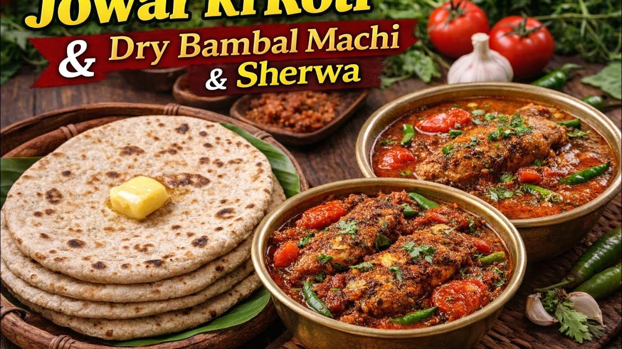Aja ki 3 Recipes 💯 Jawari ki Roti Tomato ka sherwa Bumble machi ki Hari ...