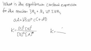 [Example] How to Find the Equilibrium Constant Expression.