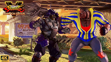 Street Fighter V | Ryo 💥 Balrog | CPU vs CPU AI vs AI (hardest difficulty level)