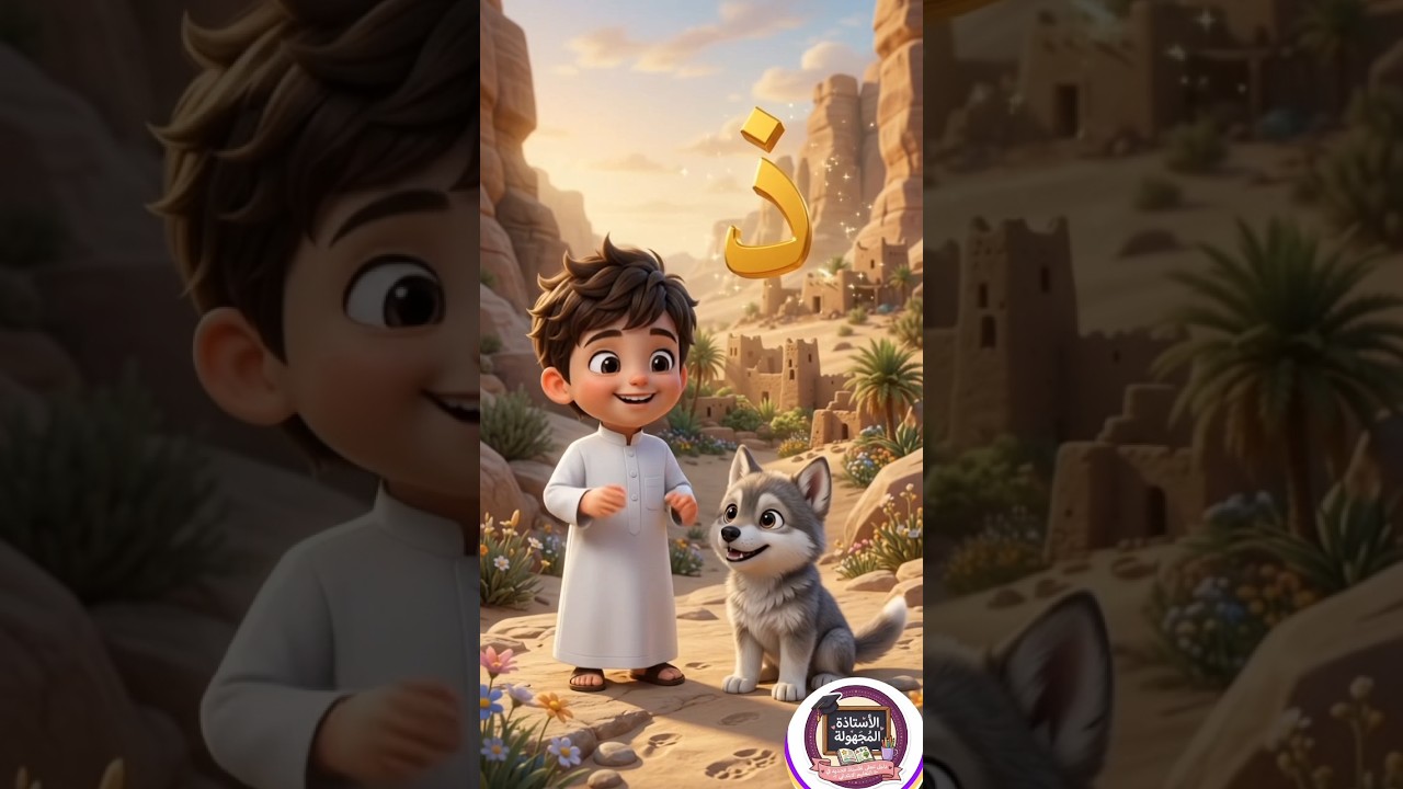 حرف الذال ذَ مثل ذِئْب 🐺 | تعلم الحروف العربية مع ضياءshorts#