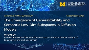 Generative AI Mini-Symposium: The Emergence of Generalizability and Semantic Low-Dim Subspaces [...]