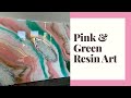 Pink and Green Resin Art - [Step by Step Tutorial]