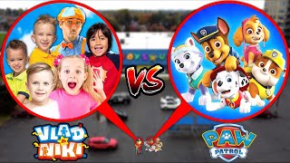 Drone Catches PAW PATROL VS VLAD AND NIKI, BLIPPI, RYAN'S WORLD, DIANA AND ROMA IN REAL LIFE!!