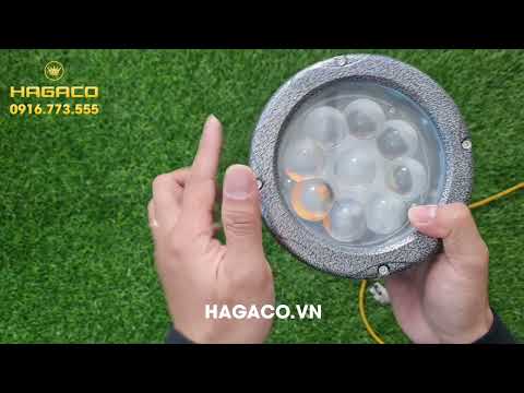 Video Review Đèn led rọi cột 27w tròn ngoài trời - youtube