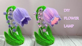 : Diy Beautiful Handmade Pipe Cleaner Flower Lamp - Handmade Home Decor Gift -Pipe Cleaner Flower Lamp