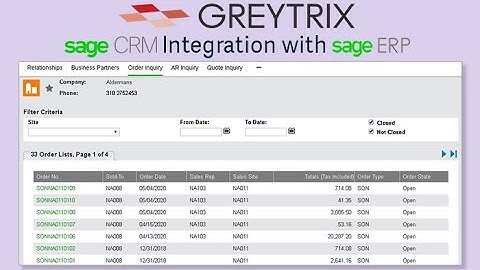 Sage CRM Integration with Sage ERP