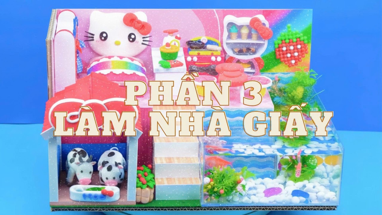 Phần 3:  Cô Tỷ Tỷ  Làm Nhà Giấy Xinh Xinh  #minidiy  #diy #handmade #Cotyty #miniature