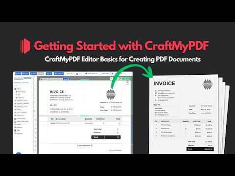 PDF Generation API Tutorial: CraftMyPDF Editor Basics for Creating PDF Documents