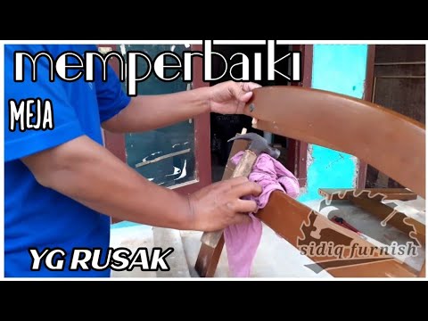 memperbaiki meja yang rusak|•/