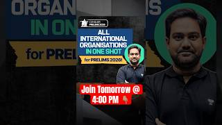 UPSC Prelims 2026: International Organizations Marathon | One Shot Marathon | Chethan Sir  | IAS