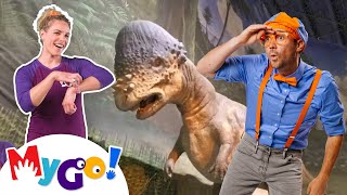 Blippi Visits the Pacific Science Center | Blippi | MyGo! Sign Language For Kids | ASL