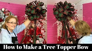 How to Make a Christmas Tree Bow Topper