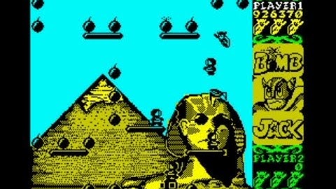BOMB JACK 128K (2023 Edition / Music from C64, Atari ST, CPC, MSX added) Walkthrough, ZX Spectrum