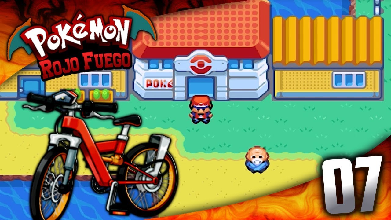 Pokémon Rojo Fuego #7 - Ciudad Carmín, Bono Bici, Bicicleta, Buscapelea y Caña Vieja