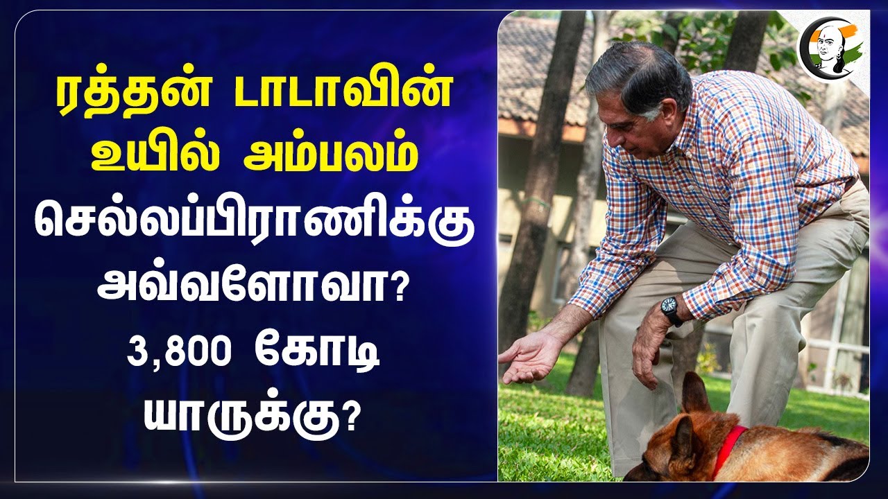ரத்தன் டாடாவின் உயில் அம்பலம்.. செல்லப்பிராணிக்கு அவ்வளோவா? 3,800 கோடி யாருக்கு? | Ratan Tata