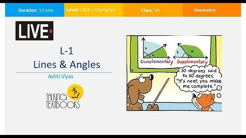 L-1 Lines and Angles | Class 7 Crash Course | Aditi Vyas | TTB
