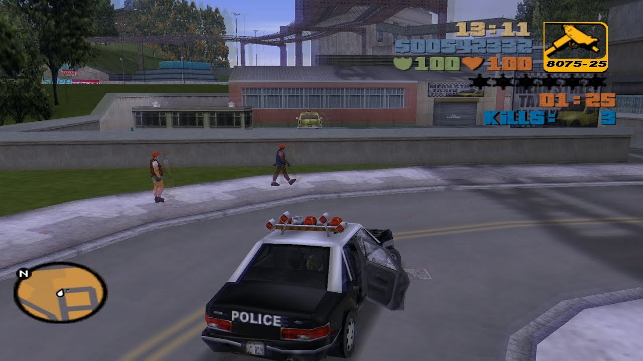 Закачай 3 часть. GTA 3 отстрел колес.