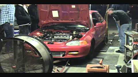 Civic d16 vtec 14b turbo 15psi 236whp dyno pulls