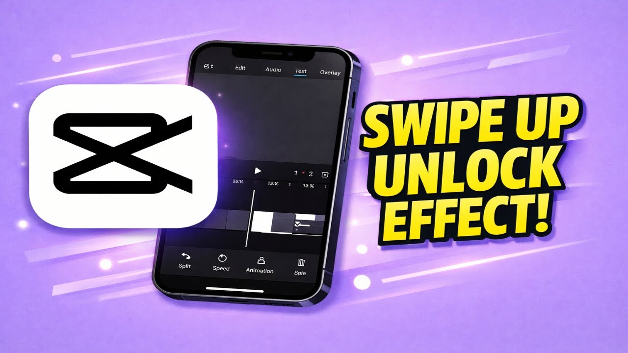 Как добавить эффект разблокировки видео с помощью жеста «Свайп вверх» в CapCut — пошаговая инстру...