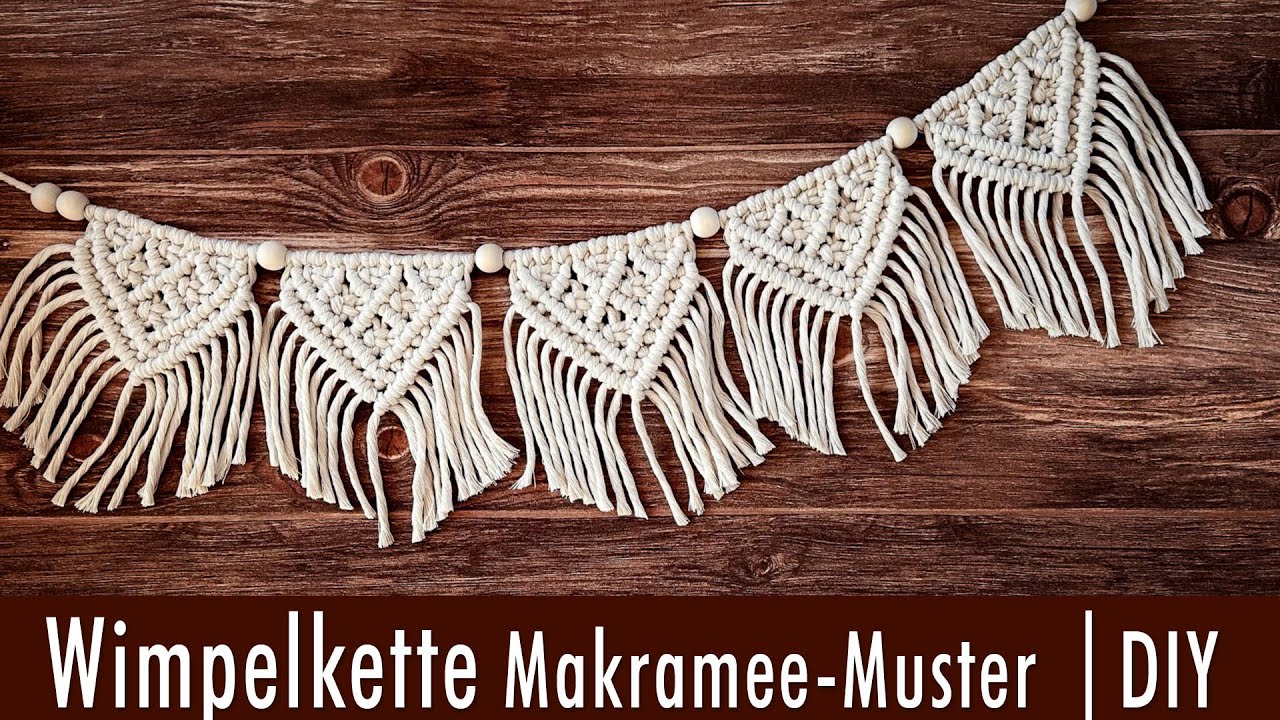 Wimpelkette für den Herbst knoten | Schritt für Schritt Anleitung | Makramee-Girlande | DIY