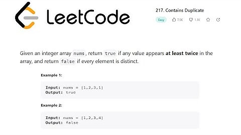 Contains Duplicates  - Leetcode - 217