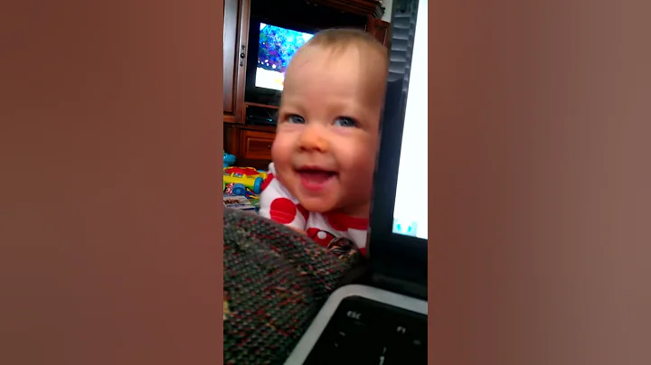 My niece playing peek a boo.
