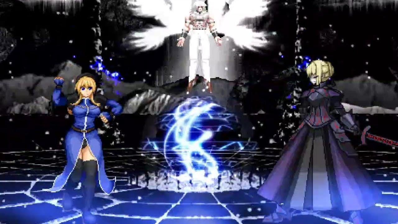 [KOF Mugen] Гоенико (Schlussel-Pre) VS Сэйбер Альтер | Король бойцов 🆚 Fate Series