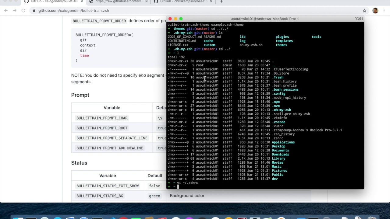 Setting up Zsh and iTerm2 - YouTube