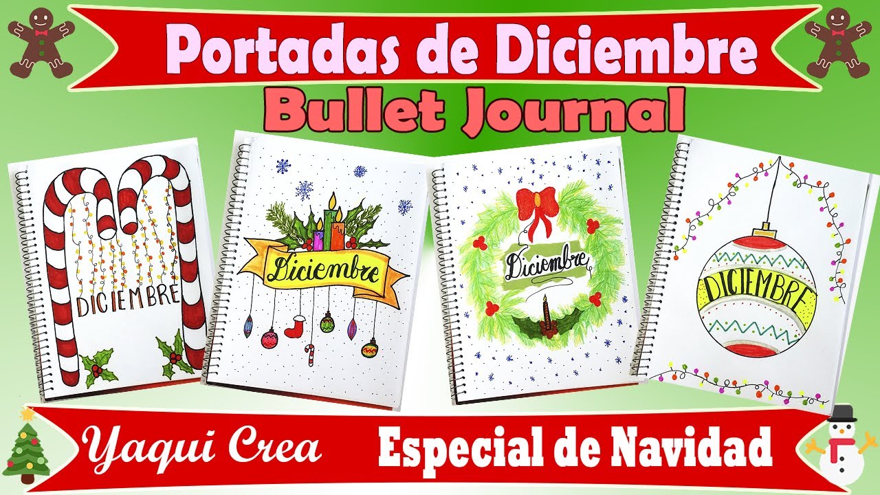 Portadas de Diciembre / Portadas Navideñas fáciles y bonitas | Bullet  Journal | Yaqui Crea - thptnganamst.edu.vn