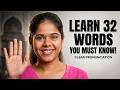 32 Basic Arabic Words | Clear Pronunciation &amp; Transliteration