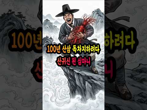 100년 산삼 독차지하려다 산귀신 된 심마니 실화  #조선야담 #한국민담 #오디오북 #산삼 #귀신이야기 #야담 #전래동화 #수묵화 #웹툰 #쇼츠