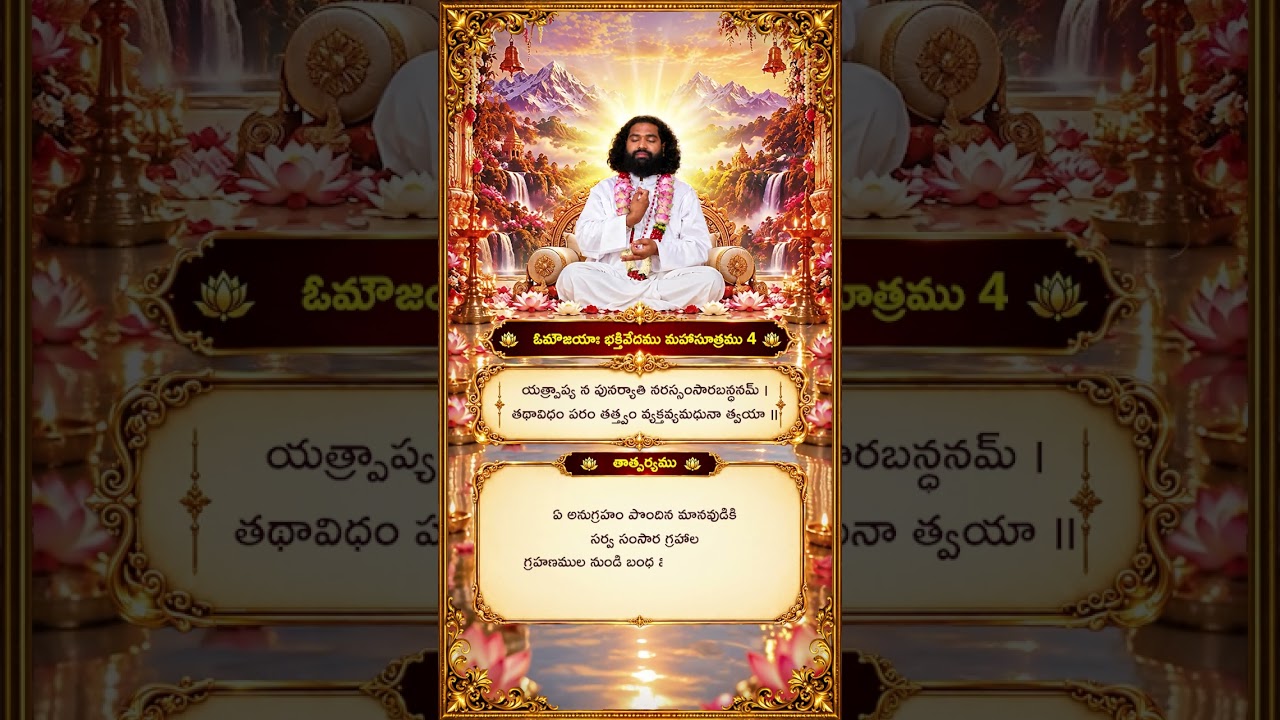 Aumaujayaa Bhakti Vedam Mahaa Sutram 4