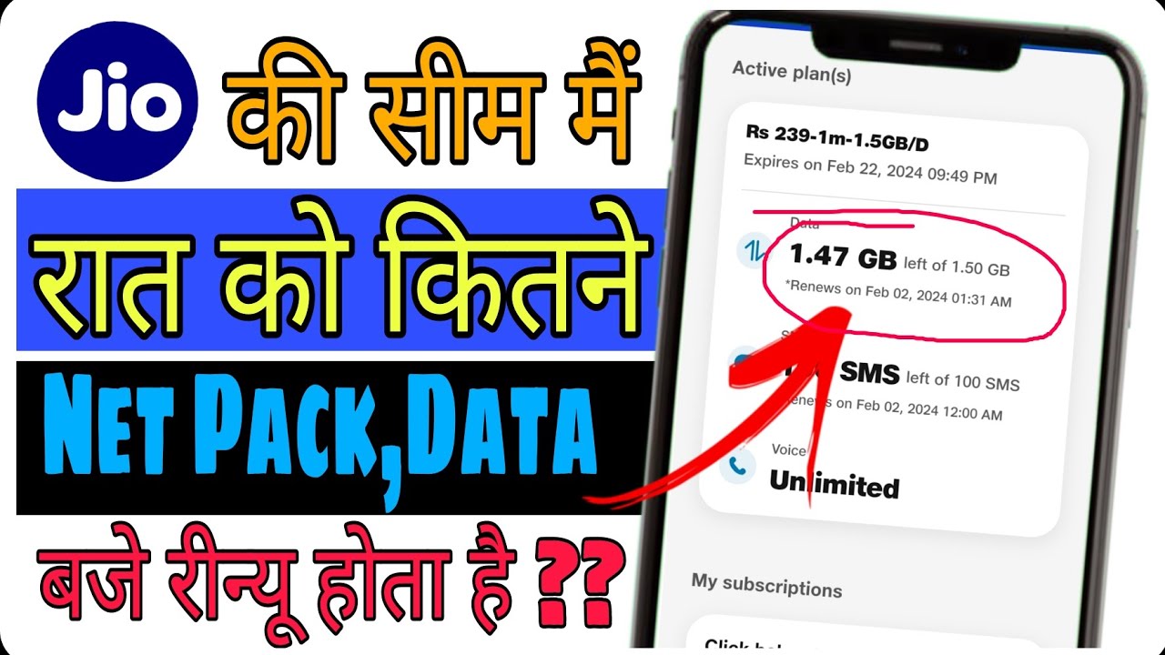 Data Renew Time Cheak in Jio | Jio Daily Data Renew Time | jio data renew 2024
