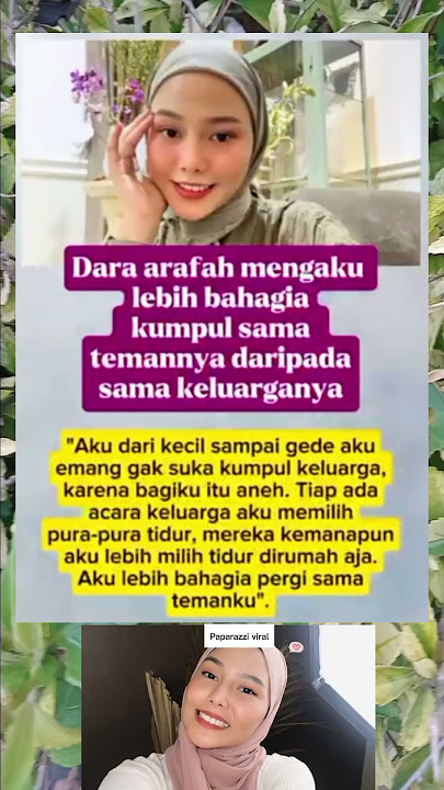Dara arafah lebih suka kumpul temannya #daraarafah #beritaartis #quote #quotes #viral #shortsvideo