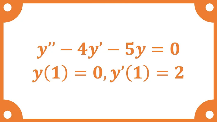 【詳細解題動畫】提要143：Solve y’’ – 4y’ – 5y = 0, y(1) = 0, y’(1) = 2▕ 授課老師：中華大學土木系呂志宗特聘教授