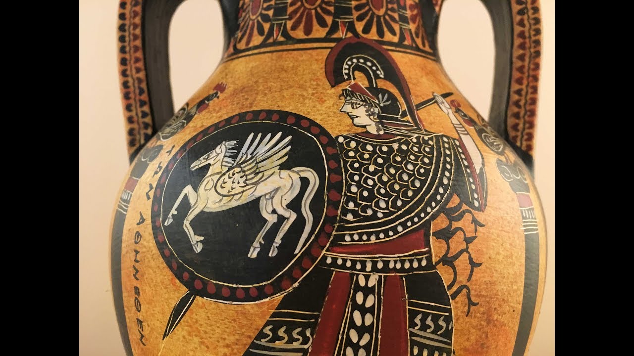 Ancient Vase with Athena and Heracles YouTube