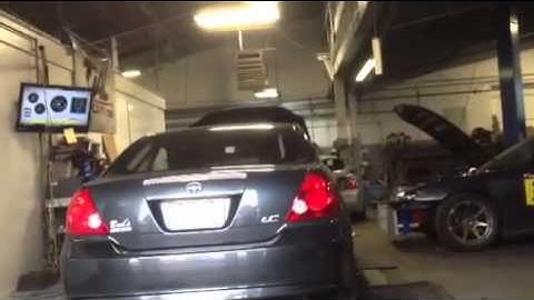 2006 Scion TC on the dyno. No muffler.